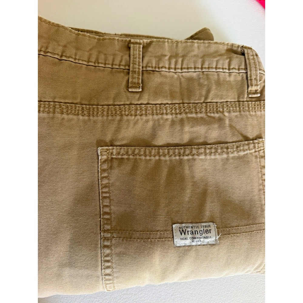 Wrangler Authentic Issue Mens Beige Fleece Lined Relaxed Straight Jeans 40